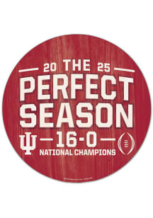 Indiana Hoosiers 14" 2025 Football Perfect Season Nat Champ Sign - Crimson
