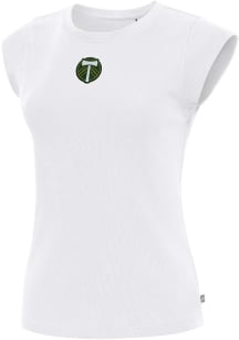 Antigua Portland Timbers Womens White Show Off Short Sleeve T-Shirt