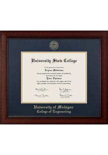 Michigan Wolverines Embossed Paxton Michigan Engineering Diploma Frame - Navy Blue