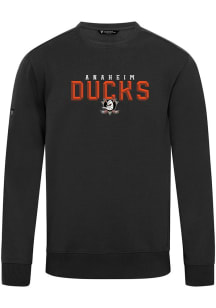 Levelwear Anaheim Ducks Mens Black Zane Carve Long Sleeve Crew Sweatshirt