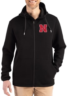 Cutter and Buck Nebraska Cornhuskers Mens Black Epic Comfort Full Zip Light Weight Jacket