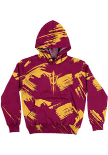 Vive La Fete Arizona State Sun Devils Youth Maroon Paint Brush Long Sleeve Hoodie
