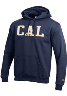 Champion Cal Golden Bears Mens Navy Blue Powerblend Long Sleeve Hoodie