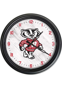 Wisconsin Badgers Mascot Outdoor LED Wall Clock