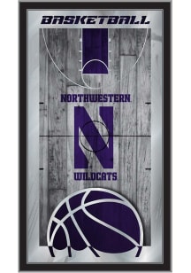 Northwestern Wildcats Basketball Hanging Back Bar Mirror