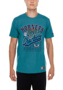New Era Charlotte Hornets Teal Throwback Short Sleeve T Shirt