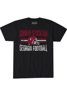 Gunner Stockton Georgia Bulldogs Black Helmet Hero Short Sleeve Fashion Player T Shirt