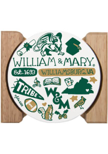William & Mary Tribe Julia Gash 4pk Coaster Coaster - Green