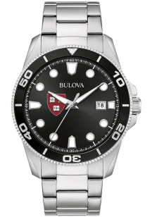 Bulova Harvard Crimson Sport Stainless Steel Mens Watch