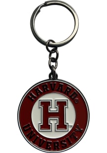 Harvard Crimson Circle Letter H Keychain - Crimson