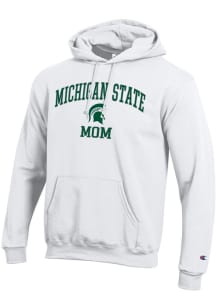 Champion Michigan State Spartans Mens White Mom Powerblend Long Sleeve Hoodie