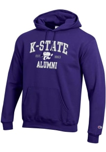 Champion K-State Wildcats Mens Purple Est Alumni Powerblend Long Sleeve Hoodie