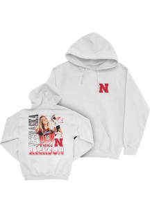 Andi Jackson Campus Ink Nebraska Cornhuskers Youth 90s Retro Hoodie Long Sleeve Player Hoodie Whit..