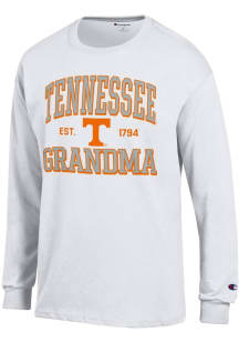 Champion Tennessee Volunteers White Est. Date Grandma Jersey Long Sleeve T Shirt
