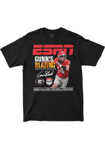 Gunner Stockton Georgia Bulldogs Black ESPN Cover Short Sleeve Fashion Player T Shirt