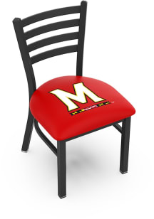 Maryland Terrapins Stationary Black Wrinkle Finish Pub Stool - Black