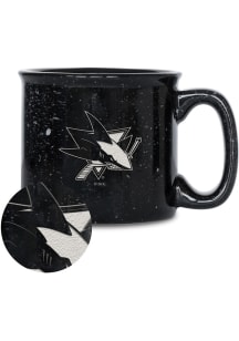 San Jose Sharks Speckle Campfire Ceramic Mug - Black