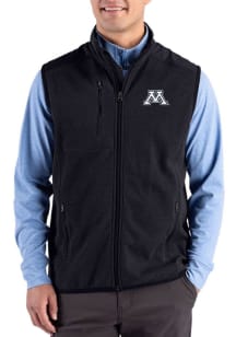 Cutter and Buck Minnesota Golden Gophers Mens Black Hunts Point Eco Sleeveless Jacket