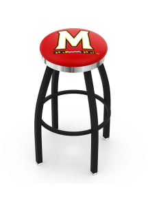 Maryland Terrapins Chrome Seat Pub Stool - Black