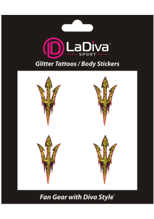 Arizona State Sun Devils Fork Glitter Tattoo