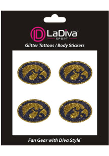 Iowa Hawkeyes Hawkeye Glitter Tattoo