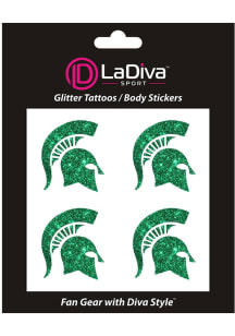 Michigan State Spartans Spartan Glitter Tattoo