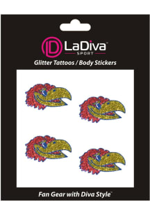 Kansas Jayhawks Jayhawks Glitter Tattoo