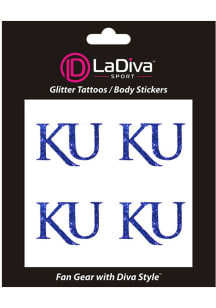 Kansas Jayhawks KU Glitter Tattoo