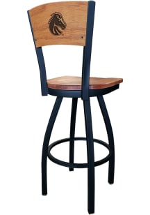 Boise State Broncos Maple Seat Maple Back Swivel Pub Stool - Brown