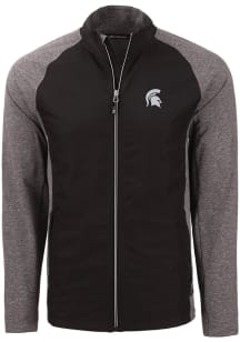 Cutter and Buck Michigan State Spartans Mens Black Adapt Eco Medium Weight Jacket