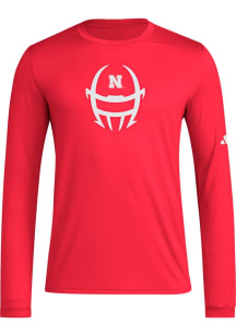 Adidas Nebraska Cornhuskers Red Pregame Long Sleeve T-Shirt
