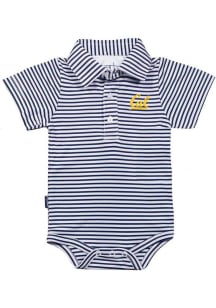 Cal Golden Bears Baby Navy Blue Carson Short Sleeve One Piece Polo