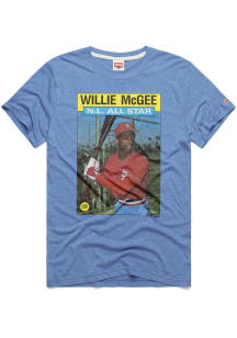 Willie McGee St Louis Cardinals Light Blue 1986 Topps Short Sleeve Fashion Player T Shirt