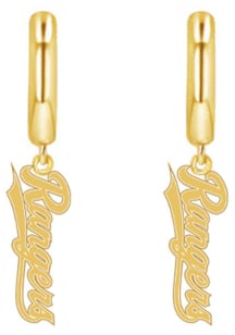 Texas Rangers The Logo Charm Hoops Womens Earrings