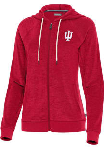 Antigua Indiana Hoosiers Womens Navy Blue Favorite Long Sleeve Full Zip Jacket