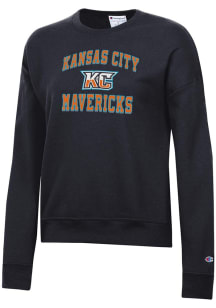 Champion Kansas City Mavericks Womens Black Powerblend Crew Sweatshirt