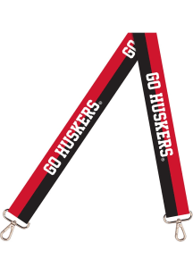 Nebraska Cornhuskers Team Name Striped Womens Purse Strap