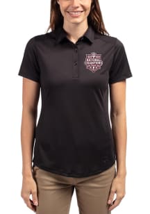 Cutter and Buck Indiana Hoosiers Womens Black 2025 CFP National Champions Prospect Short Sleeve Po..
