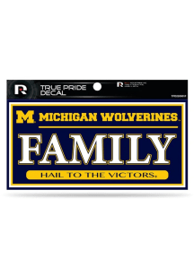 Michigan Wolverines True Pride Family Auto Decal - Navy Blue