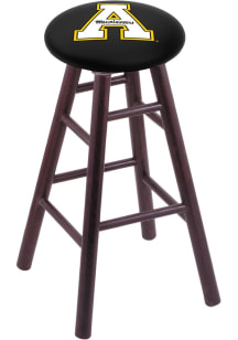 Appalachian State Mountaineers Round Cushion Oak Pub Stool - Brown