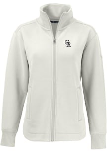 Cutter and Buck Colorado Rockies Womens White Mono Roam Light Weight Jacket