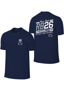 Saquon Barkley Penn State Nittany Lions Navy Blue Two Hit Player Graphic Short Sleeve Player T Shi..