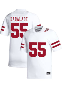 Oluwatosin "Tree" Babalade   Nebraska Cornhuskers White NIL Name And Number Football Jersey