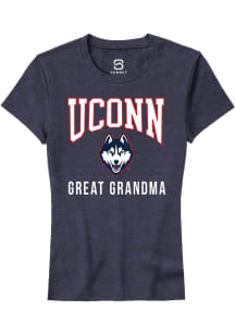 Summit Sportswear UConn Huskies Womens Navy Blue Great Grandma Short Sleeve T-Shirt