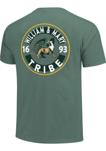 William & Mary Tribe Green Mascot Circle Short Sleeve T Shirt