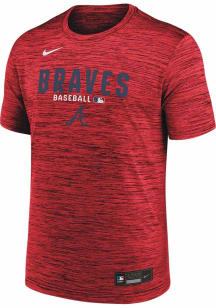 Nike Atlanta Braves Red Authentic Collection Velocity Short Sleeve T Shirt