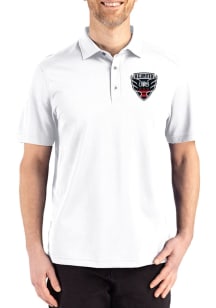 Cutter and Buck DC United Mens White Advantage Refresh Short Sleeve Polo
