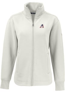 Cutter and Buck Arizona Diamondbacks Womens White Stars and Stripes Roam Light Weight Jacket