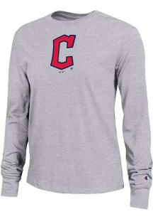 Champion Cleveland Guardians Womens Grey Core LS Tee