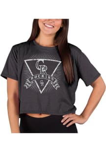 Concepts Sport Colorado Rockies Womens Charcoal Quest Short Sleeve T-Shirt